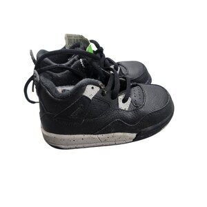 Jordan 4 Retro Oreo Black Cement Grey White Toddler Baby Shoes Size 7C 308500-00